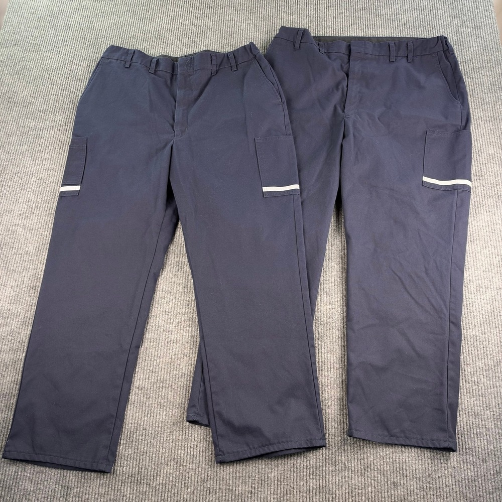 Stan Herman VF Imagewear FedEx Work Pants Men 42x31 Blue Reflective Uniform Lot